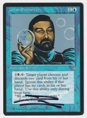 Signed Zuran Enchanter Proof LP Ice Age Artist Douglas Shuler 1995 MTG Magic AP! - Image 1 of 2