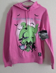 Nightmare Before Christmas Oogie Jack Skellington Halloween Hoodie Juniors M - Picture 1 of 2