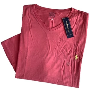 NWT Polo Ralph Lauren Men’s 2XLT Coral Classic Fit Pony V-Neck T-Shirt MSRP $45/ - Picture 1 of 5