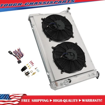 3 Row Aluminum Radiator+Shroud Fan Kit For Chevy Camaro Pontiac Firebird 1982-92 - Image 1 of 4