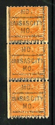 Precancel Coils Kansas City MO 10 Cent 1920's Regular Issue US 76B75 - Image 1 of 3