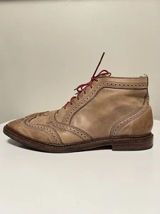 Allen Edmonds Cronmok Men US 11 D Brown Leather Brogue Wingtip Ankle Boot - Picture 1 of 13