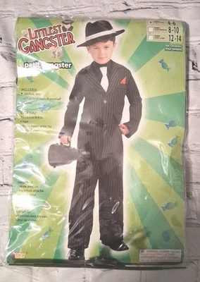 Disfraz Little Gangster Niños Negro Rayas Suite Talla: Pequeño 4-6 Foto 1 de 4