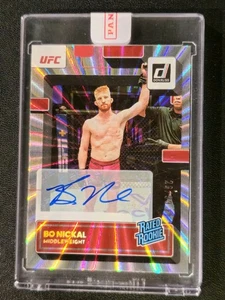  2023 PANINI DONRUSS UFC RATED ROOKIE HOLO AUTO #203 Bo Nickal  RC #26/99 UFC 🔥 - Picture 1 of 5