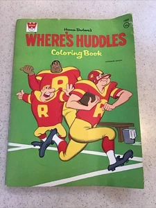 Vintage 1971 Hannah Barbera Where’s Huddles Coloring Book Whitman - SCARCE - Imagen 1 de 6