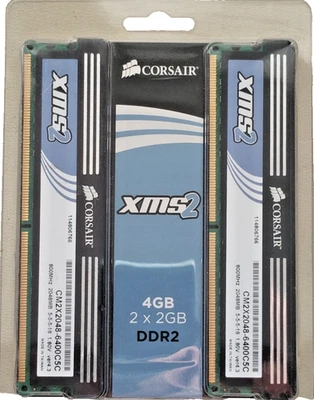 Corsair XMS2 4GB (2x2GB) DDR2 800 MHz CM2X2048-6400C5C / TWIN2X4096-6400C5C - Image 1 of 2
