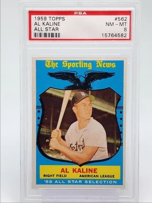 AL KALINE 1959 TOPPS ALL STAR BÉISBOL #562 PSA 8 Q5580 Foto 1 de 2