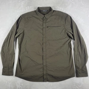Arc'teryx Kaslo Shirt Men's XL Olive Green Checker Long Sleeve Snap Hiking - Picture 1 of 10