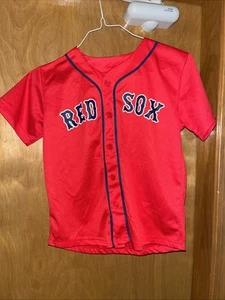 MATCH UP PROMOTIONS Red Sox Youth S Jersey Red Button-Down Short Sleeve (B66) - Picture 1 of 5