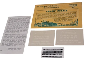 Champ Decals EH-155 New York Central Electric Locomotive - HO Scale Set - Picture 1 of 3