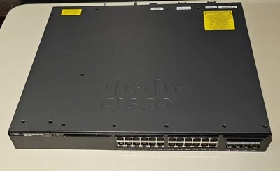 NEW Cisco Catalyst WS-C3650-24PS Ethernet PoE+ 4x1G Uplink Switch - Image 1 of 4