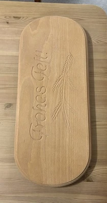 Stollenbrett Holzbrett Kuchenbrett alt Weihnachten Erzgebirge Deko  - Bild 1 von 4