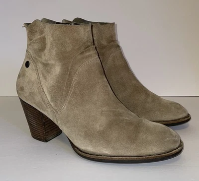 Paul Green Boots Womens Size UK 6 US 8.5 Suede Leather Block Heel Ankle Booties - Image 1 of 4