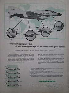 9/1965 PUB MCDONNELL DOUGLAS F-4 PHANTOM US AIR FORCE NAVY MARINES FRANZÖSISCHE ANZEIGE - Bild 1 von 1