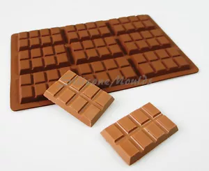 9 Zellen 8 Abschnitte Schokoriegel 43g Süßigkeiten professionelle Silikonform N078 - Bild 1 von 3