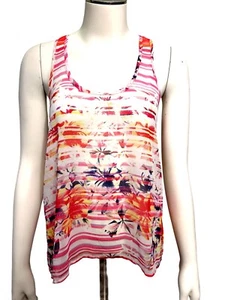 Aeropostale Sexy Sheer Lightweight Sleeveless Racer Tie Back Blouse Size Medium - Picture 1 of 12