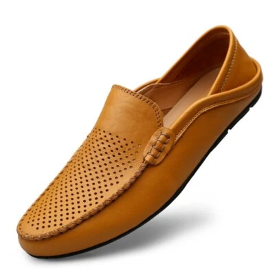 Loafers Mens Premium Genuine Leather Shoes Fashion Slip on Driving Shoes Casual - Image 1 of 4
