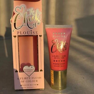 PLouise The Cheek Of It Liquid Blush Raspberry Ribbon Flirty Flush 25ml - Image 1 of 4
