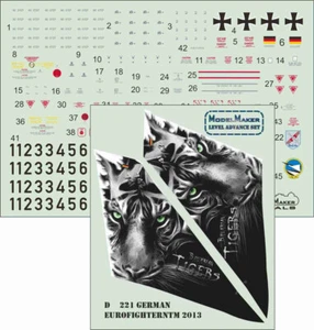 EUROFIGHTER TYPHOON LUFTWAFFE/GERMAN AF MKGS - TIGER MEET 2013 #48221 MODELMAKER - Picture 1 of 4