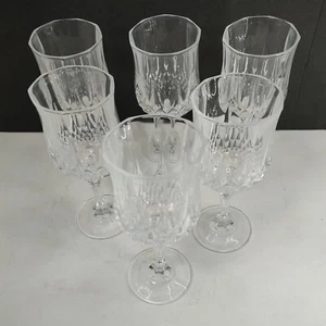 Lot of 6 Vintage Cristal d'arques Longchamp Cordial Shot Glass 4.75" - Picture 1 of 7