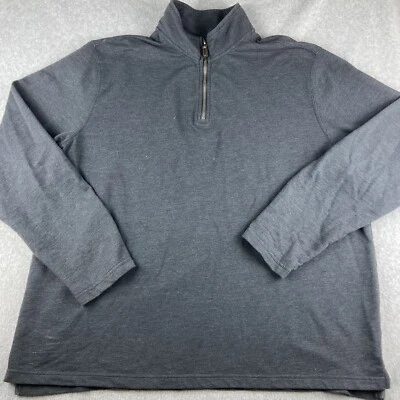 Sudadera Merona Para Hombre XXL 2XL Gris 1/4 Cremallera Cuello Simulado Manga Larga Pullover Foto 1 de 4