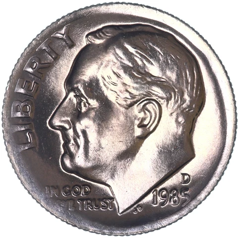 1985 D Roosevelt Dime BU US Coin Toned See Pics M134 Cover