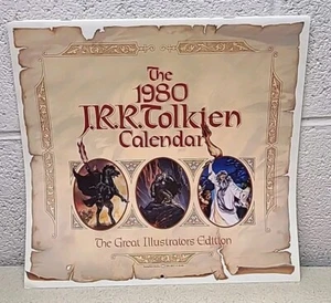 Vtg J.R.R Tolkien Calendar 1980 JRR Hobbit Lord of the Rings Great Illustrators - Picture 1 of 5