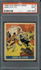 1948 Leaf Pirate Cards #116 Jean La Fitte PSA 9