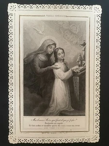 holy card santino merlettato canivet LETAILLE PL. 429 JUNGFRAU MARIA. - Bild 1 von 2