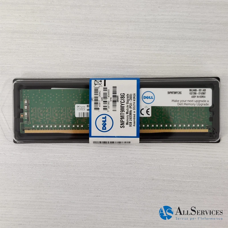 (GARANZIA A VITA) A9654881 - DELL - DDR4 8 GB DIMM 2400 MHz PC4-19200 1.2 V  - Immagine 1 di 1