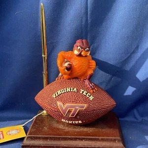 New & RETIRED Virginia Tech Hokies Hokey Bird Desk Clock & Pen SET ❤️sj10m2 - Picture 1 of 10