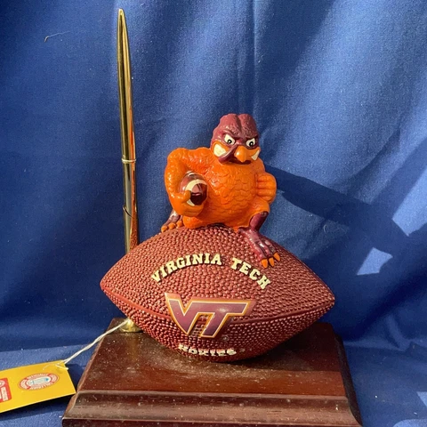 New & RETIRED Virginia Tech Hokies Hokey Bird Desk Clock & Pen SET ❤️sj10m2 Cover