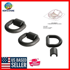 Forged Steel Weld-On D-Ring Anchors - 1" 2 Pack, Secure & Durable for Trailers - Picture 1 of 9