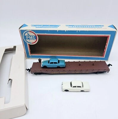PMI 50' Flat with Cars Santa Fe No. 6711 HO Scale Italy in Original Box  - Image 1 of 4