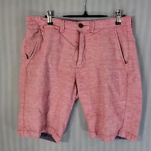 Flag & Anthem Herrenshorts rot Leinenmischung Größe 31 Taschen leicht - Bild 1 von 8