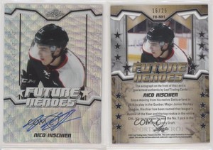 2017 Leaf Metal Sports Heroes Future Wave /25 Nico Hischier Rookie Auto RC
