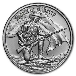 2 oz Silver High Relief Round - Sons of Liberty, Liberty Tree - Picture 1 of 3