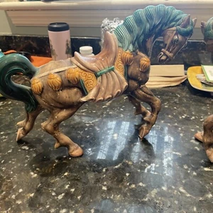 Vintage Pair Of Original Arnart Creation Japan Horses 10 Inch Tall - Picture 1 of 7