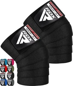 Knee Pads MMA by RDX, Lifting Straps, Knee Sleeves Weightlifting, Gym Knee Wraps - Picture 1 of 90