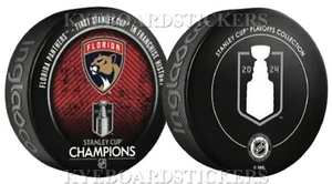 Florida Panthers 2024 NHL Stanley Cup Champions Souvenir Hockey Puck - NEW - Picture 1 of 1