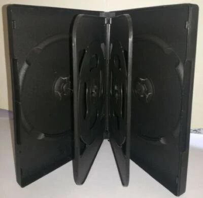 CUSTODIA DVD 5 POSTI 14 MM CLEAR  E NERO 25 MM - Immagine 1 di 4