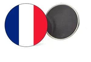 Magnet badge france drapeau pays idée cadeaux original PERSONNALISÉ - Picture 1 of 2