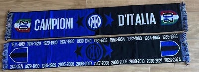 INTER FC SCIARPA IN JAQUARD CAMPIONI D'ITALIA 2023/2024 PRODOTTO UFFICIALE - Immagine 1 di 2