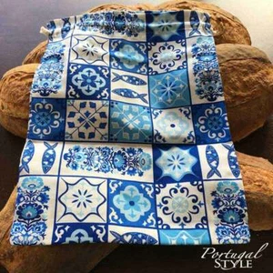 Portuguese Tiles 100% Cotton Bread Bag -Made in Portugal - Free Shipping from US - Picture 1 of 21