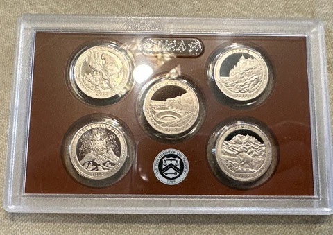 2012 S Proof Quarter Set in Plastic Case no Box or COA Cover