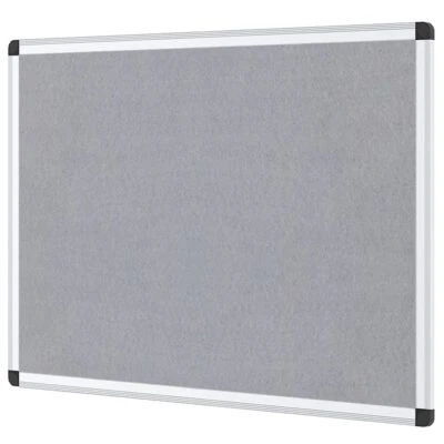 VIZ-PRO Notice Board Felt Bulletin Board, 48 X 36 Inches, Silver Aluminium Frame - Image 1 of 4