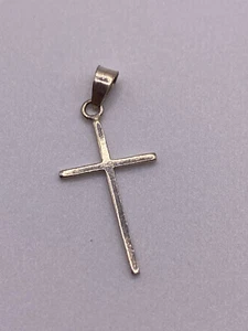 Vintage Silber Kreuz 925 Kruzifix 80er Jahre Schmuck Schmuck zart Retro alt - Bild 1 von 3