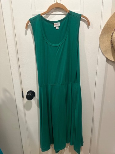 VETEMENTS Abito Lularoe Nicki senza maniche verde taglia GRANDE nuovo senza etichette