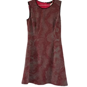 Ellen Tracy Dress Size M Pink Spotted NWT Lined Sleeveless Formal Stretch - Picture 1 of 11