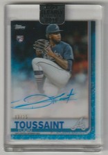 TOUKI TOUSSAINT 2019 Topps Clearly Authentic BLUE Autograph SP ON CARD AUTO #/25